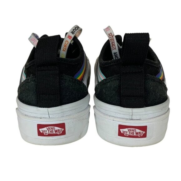 Vans Ultra Cush Pride Sneakers US 6.5 Womens 5 Mens Black Rainbow Trans Stripes - Picture 2 of 10